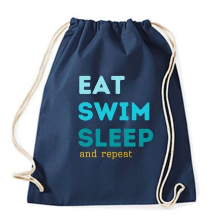 Eat Swim Sleep Tornazsák Úszóknak Kék