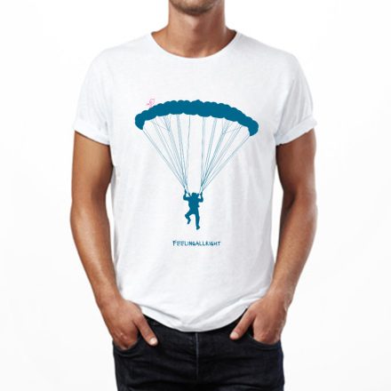 Siklóernyő férfi unisex biopamut organikus póló 